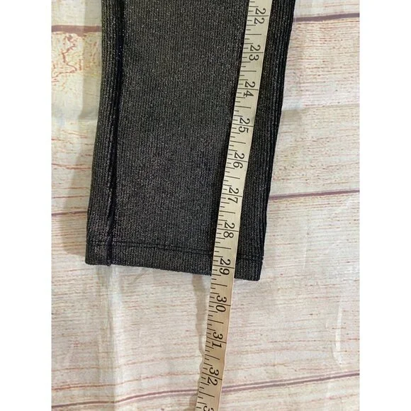 Michael Michael Kors Women's Metallic Black/Gold Foil Leggings - Medium - Picture 5 of 14
